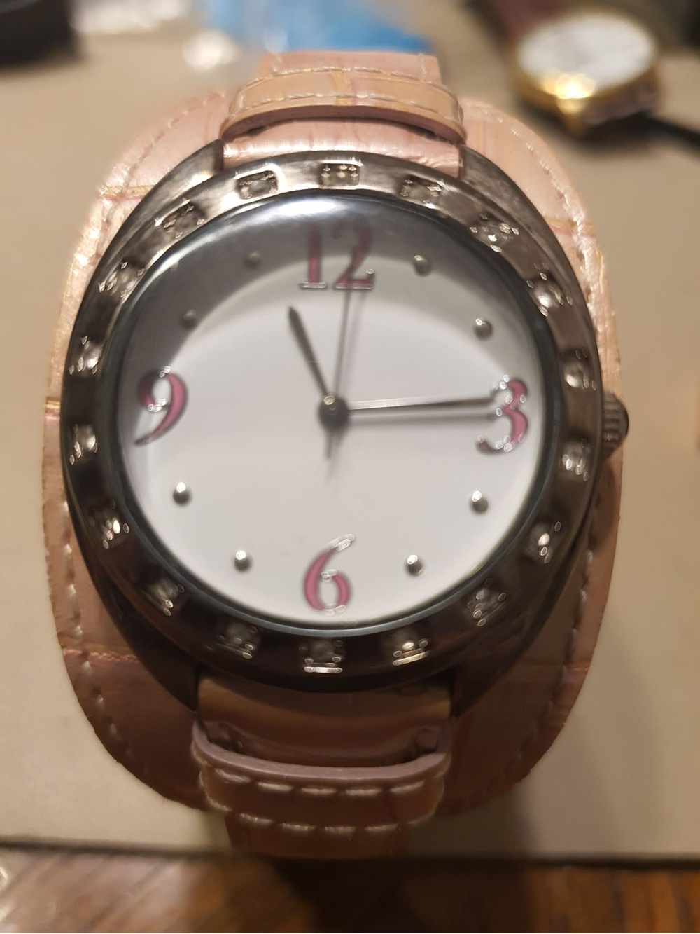🦋10/$20🦋 Allude Silver/White/Pink Wideband Leather Women's Watch